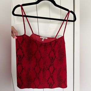 Red snake print tank from Express